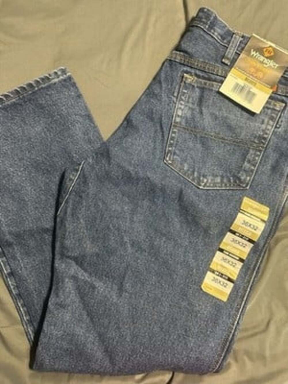 Wrangler FR CAT 2 Men’s Relaxed Fit Blue Denim Straight Leg 5-Pocket Jeans